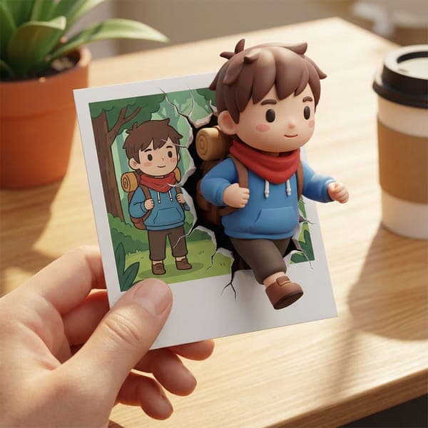 3D Polaroid Breakout Effect