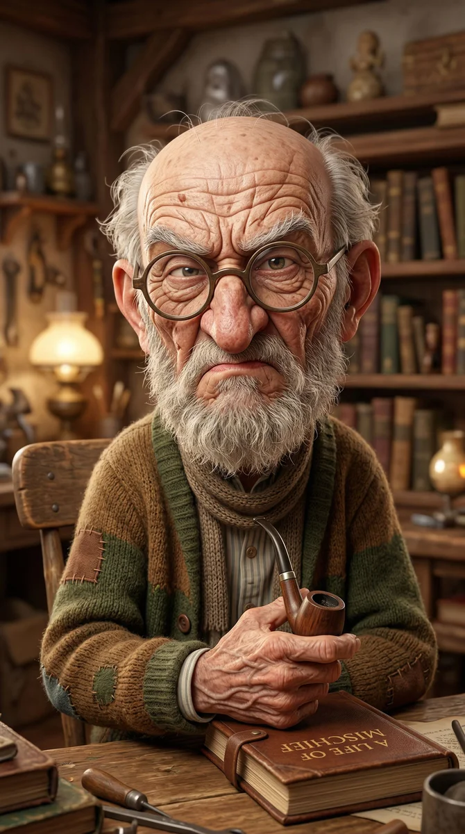 Pixar style character portrait